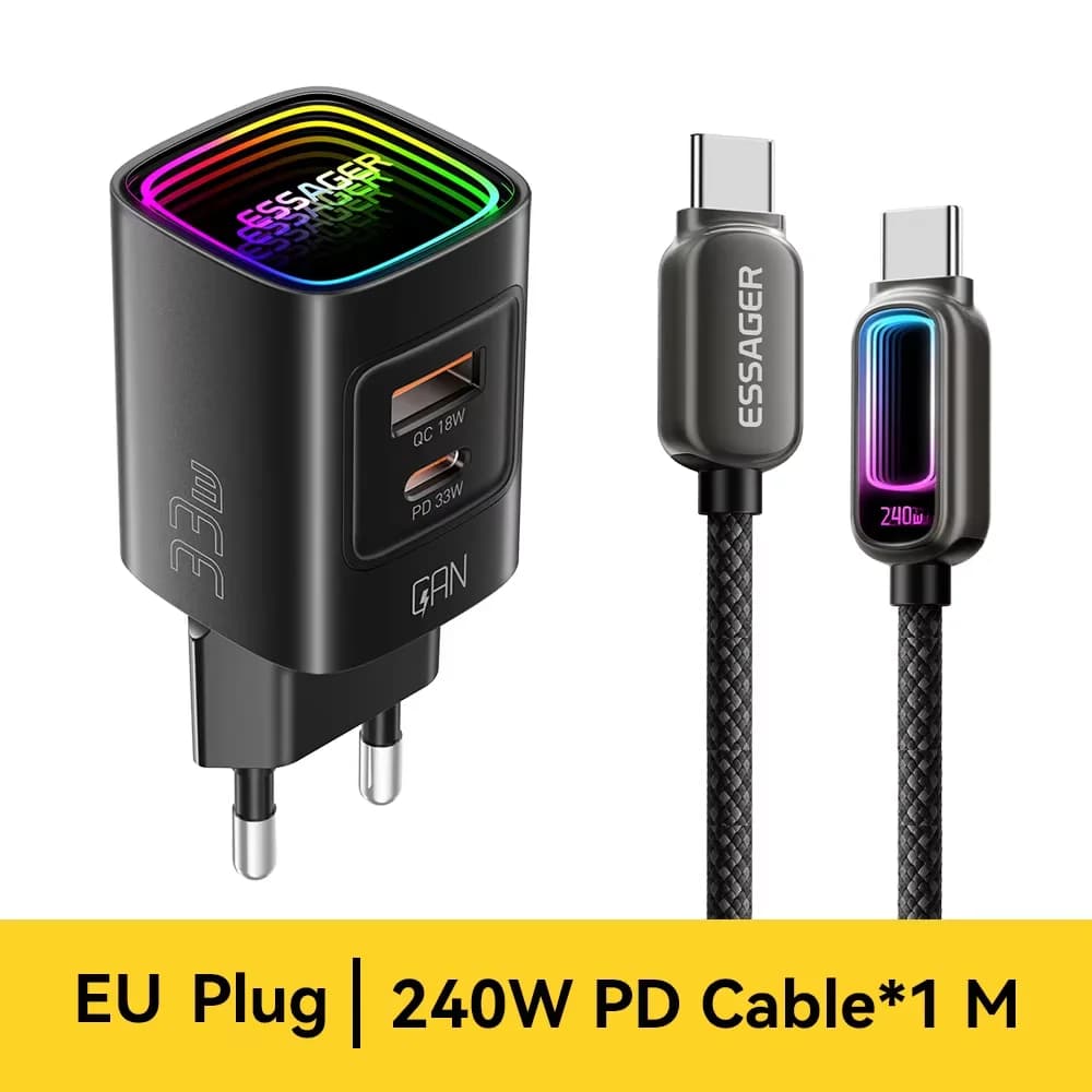 33W GaN USB-C PD přenosná nabíječka