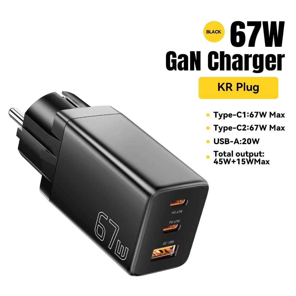 Rychlonabíječka GaN USB Type-C 67W s podporou PPS