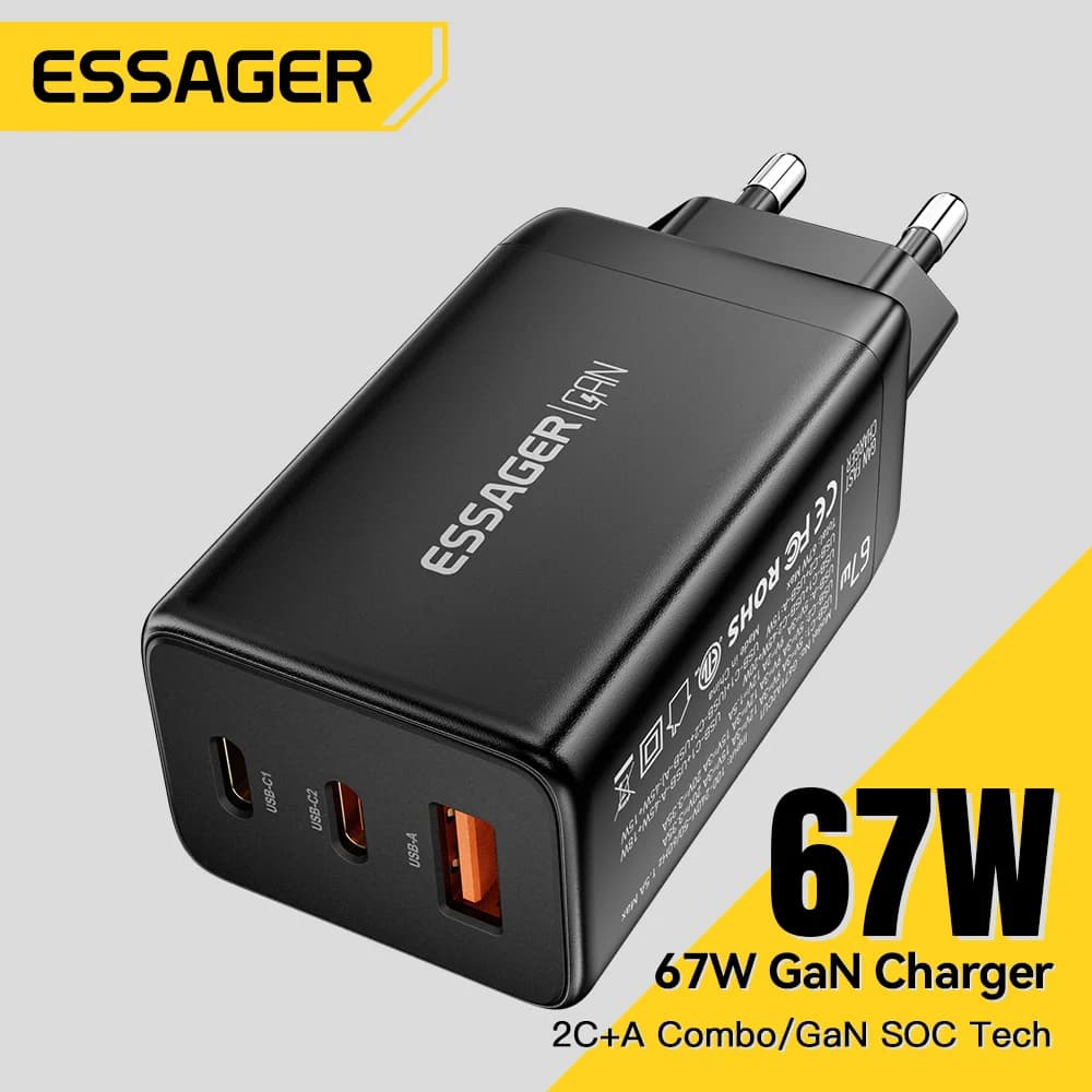 Rychlonabíječka GaN USB Type-C 67W s podporou PPS
