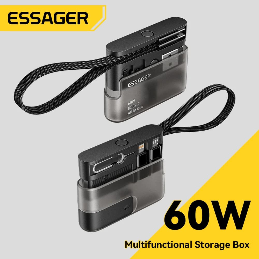 Sada datových kabelů USB-C 60W s cestovní úložnou krabičkou
