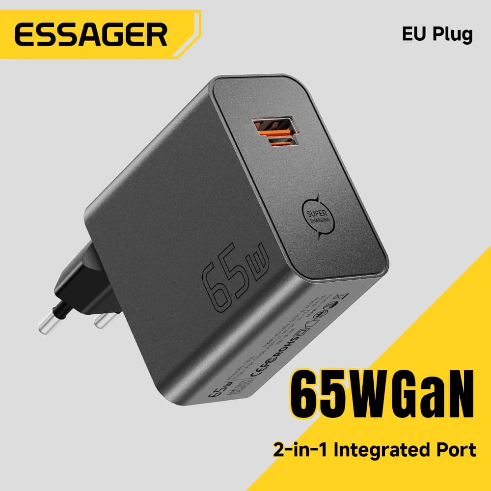 65W GaN USB-C PD rychlonabíječka do zásuvky pro notebooky